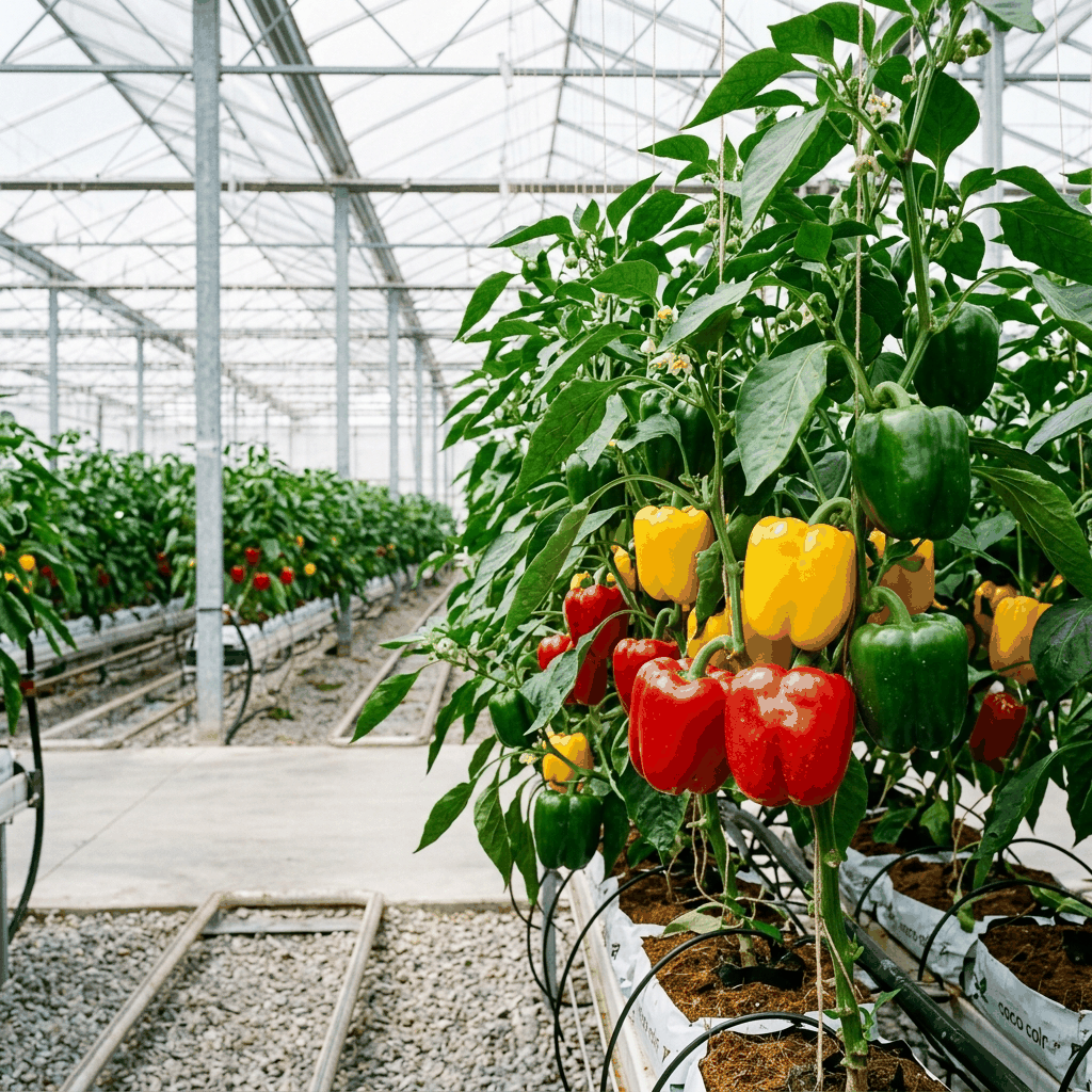 Colour Capsicum grown in Walk-In Tunnels