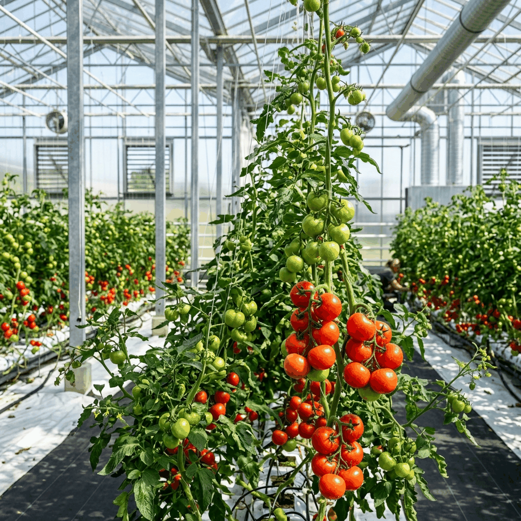 Tomato grown in Walk-In Tunnels